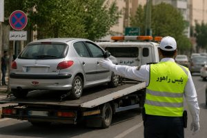 انتقال خودرو به پارکینگ پلیس
